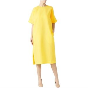 ROCHAS osprey yellow short sleeve dress